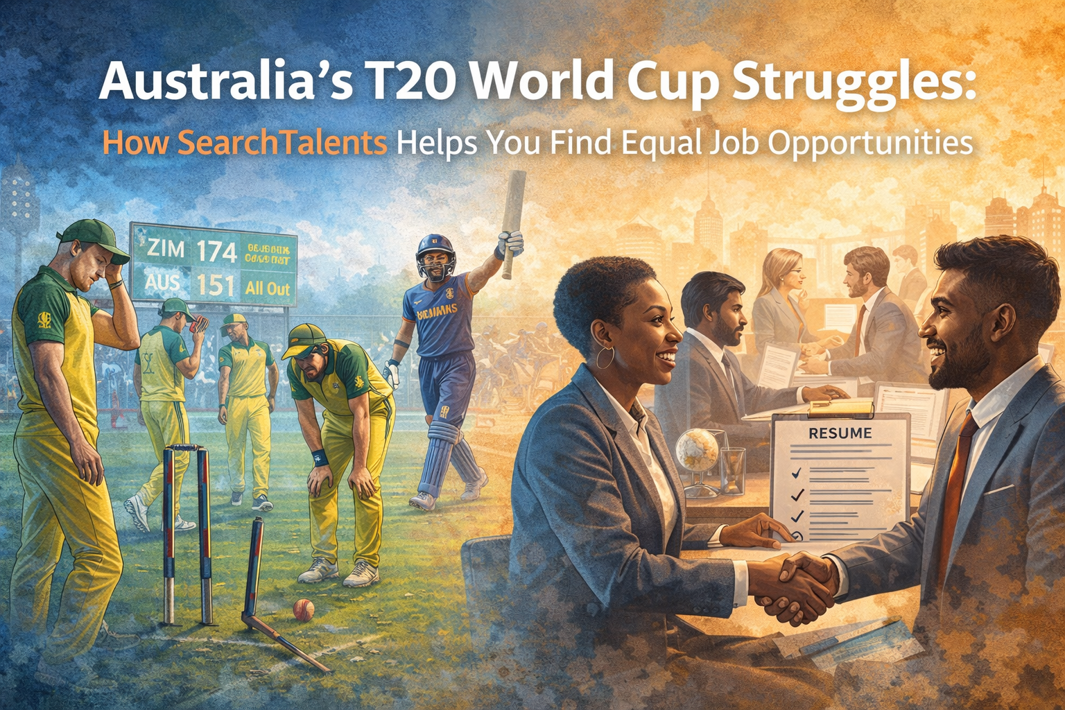 Australia's T20 World Cup Struggles: How SearchTalents Helps You Find Equal Job Opportunities